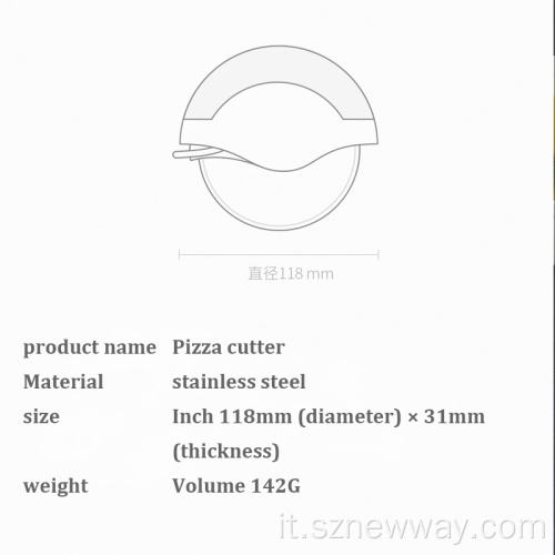 Cutter per acciaio inox per pizza a Huohou